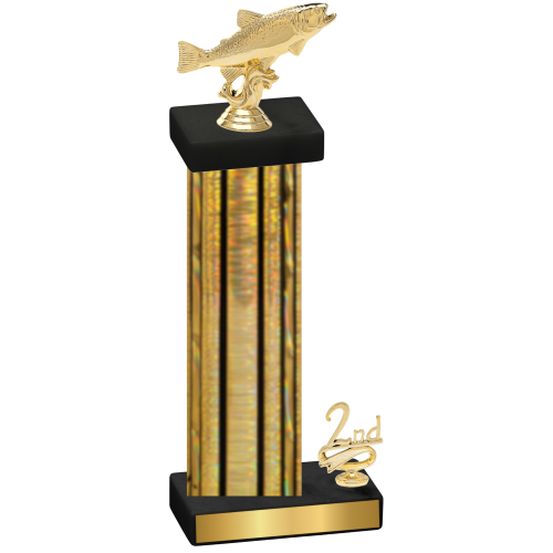 Accented Single Gold Glacier Second Place Fishing Trophy