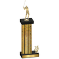 Accented Single Gold Glacier Year Golf Trophy