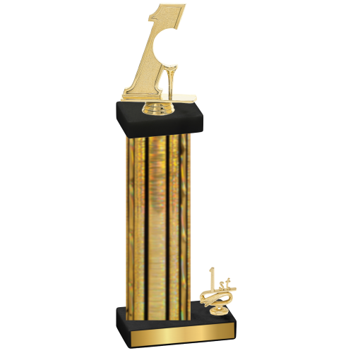 Accented Single Gold Glacier First Place Golf Trophy