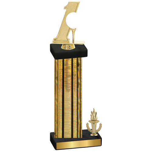 Accented Single Gold Glacier Victory Golf Trophy