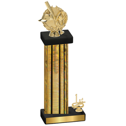 Accented Single Gold Glacier First Place Baseball Trophy