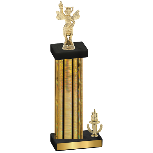 Accented Single Gold Glacier Victory Academics Trophy