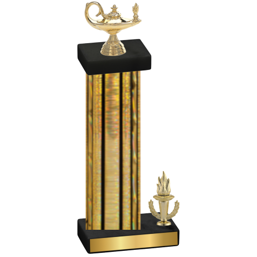 Accented Single Gold Glacier Victory Academics Trophy