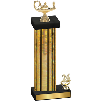 Accented Single Gold Glacier Year Academics Trophy