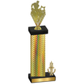 Accented Single Gold Carbon Fiber Victory Rugby Trophy