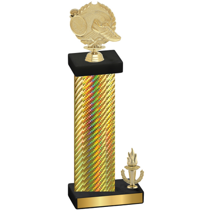 Accented Single Gold Carbon Fiber Victory Running Trophy