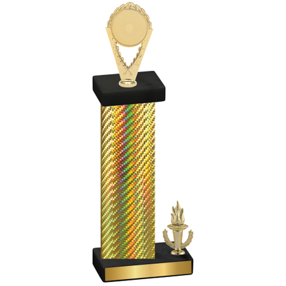 Accented Single Gold Carbon Fiber Victory Insert Trophy