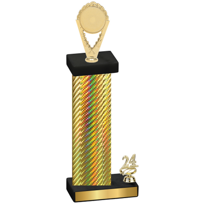 Accented Single Gold Carbon Fiber Year Insert Trophy