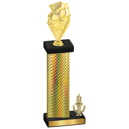 Accented Single Gold Carbon Fiber Victory Pickleball Trophy