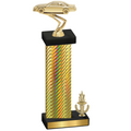 Accented Single Gold Carbon Fiber Victory Cars Trophy