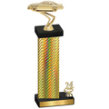 Accented Single Gold Carbon Fiber Year Cars Trophy