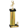 Accented Single Gold Carbon Fiber Year Majorette Trophy