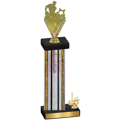 Accented Single Silver Glacier First Place Rugby Trophy