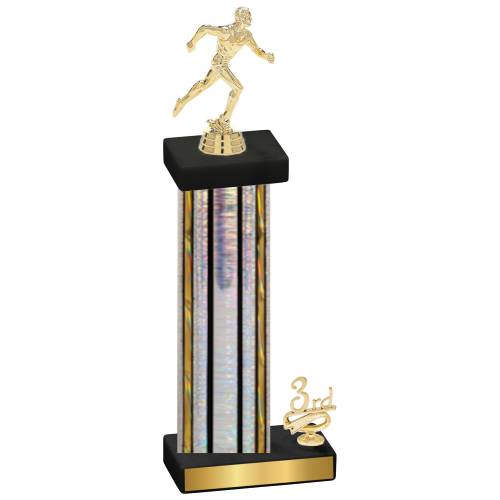 Accented Single Silver Glacier Third Place Running Trophy