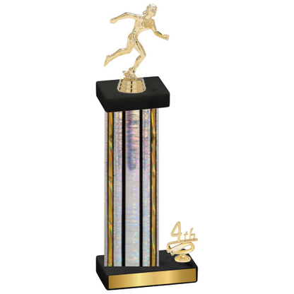 Accented Single Silver Glacier Fourth Place Running Trophy