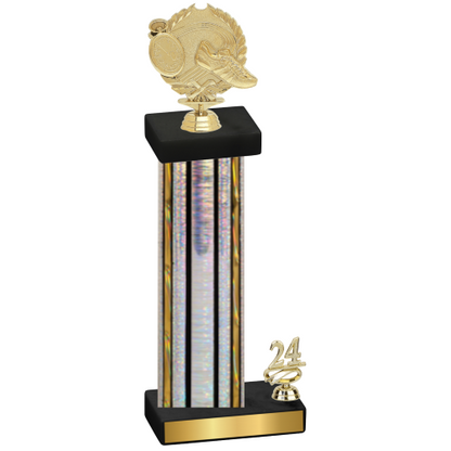 Accented Single Silver Glacier Year Running Trophy