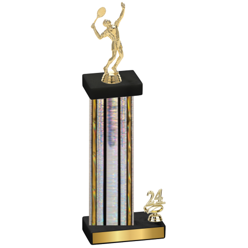 Accented Single Silver Glacier Year Tennis Trophy