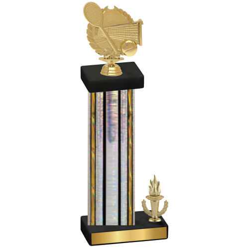 Accented Single Silver Glacier Victory Tennis Trophy