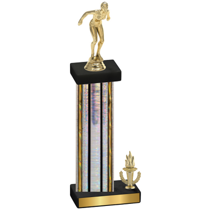 Accented Single Silver Glacier Victory Tennis Trophy