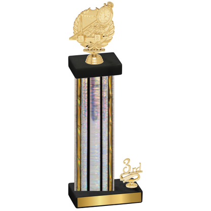 Accented Single Silver Glacier Third Place Swimming Trophy