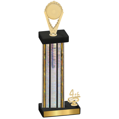 Accented Single Silver Glacier Fourth Place Insert Trophy