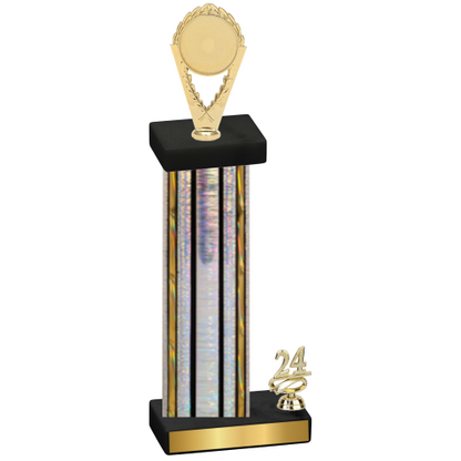 Accented Single Silver Glacier Year Insert Trophy