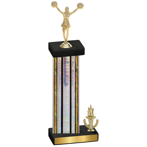 Accented Single Silver Glacier Victory Cheerleading Trophy