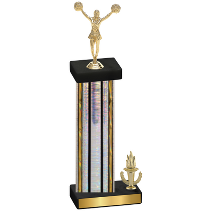 Accented Single Silver Glacier Victory Cheerleading Trophy