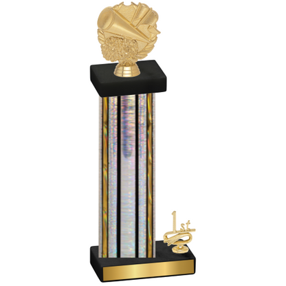 Accented Single Silver Glacier First Place Cheerleading Trophy
