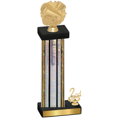 Accented Single Silver Glacier Second Place Cheerleading Trophy