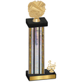 Accented Single Silver Glacier Third Place Cheerleading Trophy