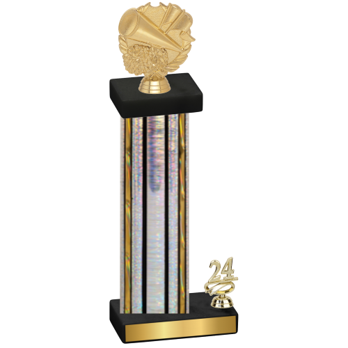 Accented Single Silver Glacier Year Cheerleading Trophy