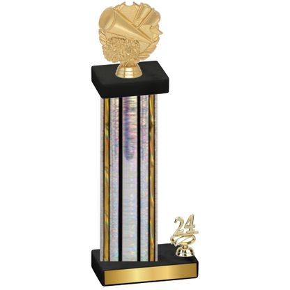 Accented Single Silver Glacier Year Cheerleading Trophy