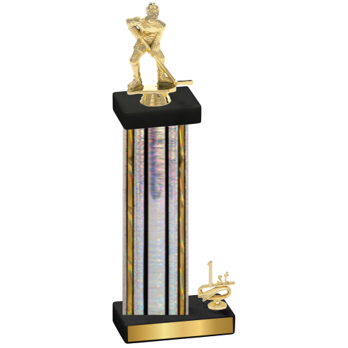 Accented Single Silver Glacier First Place Hockey Trophy