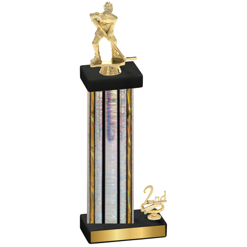 Accented Single Silver Glacier Second Place Hockey Trophy