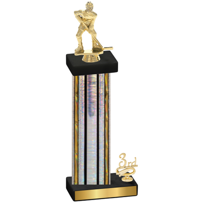 Accented Single Silver Glacier Third Place Hockey Trophy