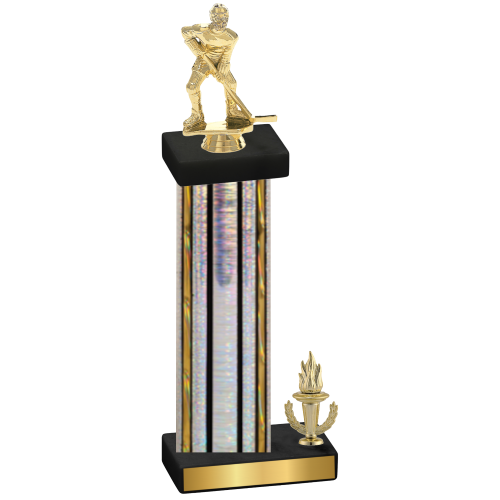 Accented Single Silver Glacier Victory Hockey Trophy