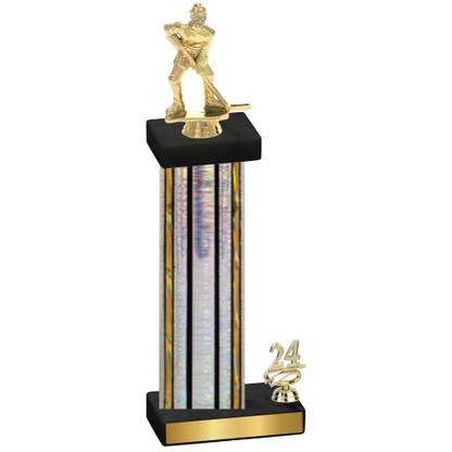 Accented Single Silver Glacier Year Hockey Trophy