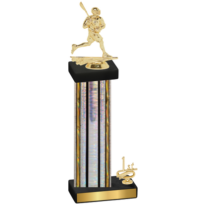 Accented Single Silver Glacier First Place Lacrosse Trophy