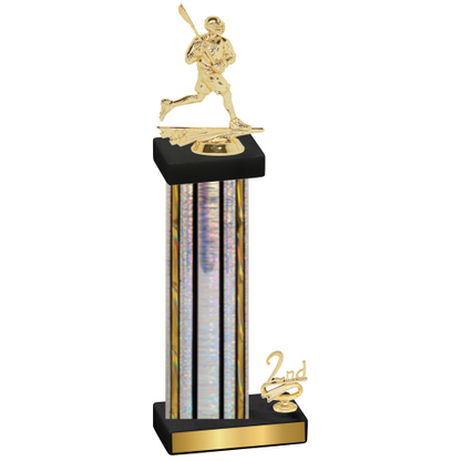 Accented Single Silver Glacier Second Place Lacrosse Trophy