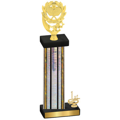 Accented Single Silver Glacier First Place Pickleball Trophy