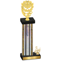 Accented Single Silver Glacier Third Place Pickleball Trophy