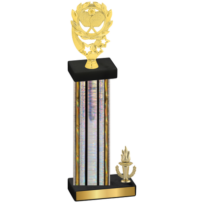 Accented Single Silver Glacier Victory Pickleball Trophy