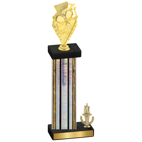 Accented Single Silver Glacier Victory Pickleball Trophy
