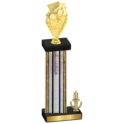 Accented Single Silver Glacier Victory Pickleball Trophy