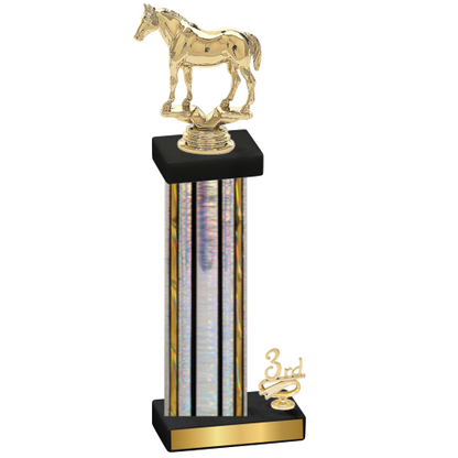 Accented Single Silver Glacier Third Place Horses Trophy