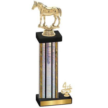 Accented Single Silver Glacier Fourth Place Horses Trophy