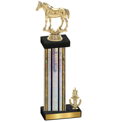 Accented Single Silver Glacier Victory Horses Trophy