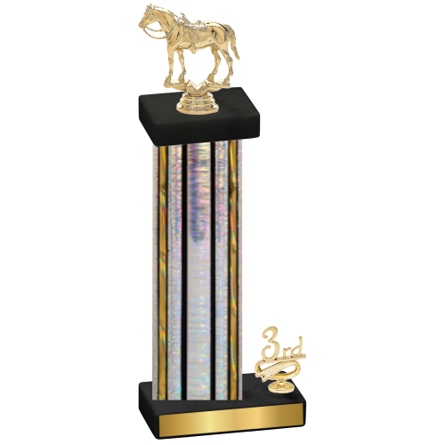 Accented Single Silver Glacier Third Place Horses Trophy