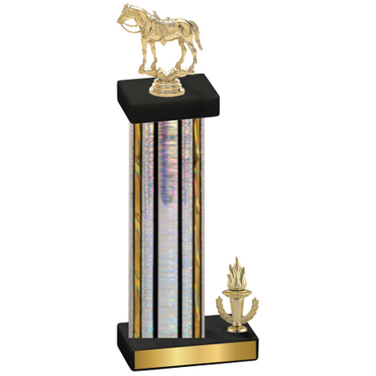 Accented Single Silver Glacier Victory Horses Trophy